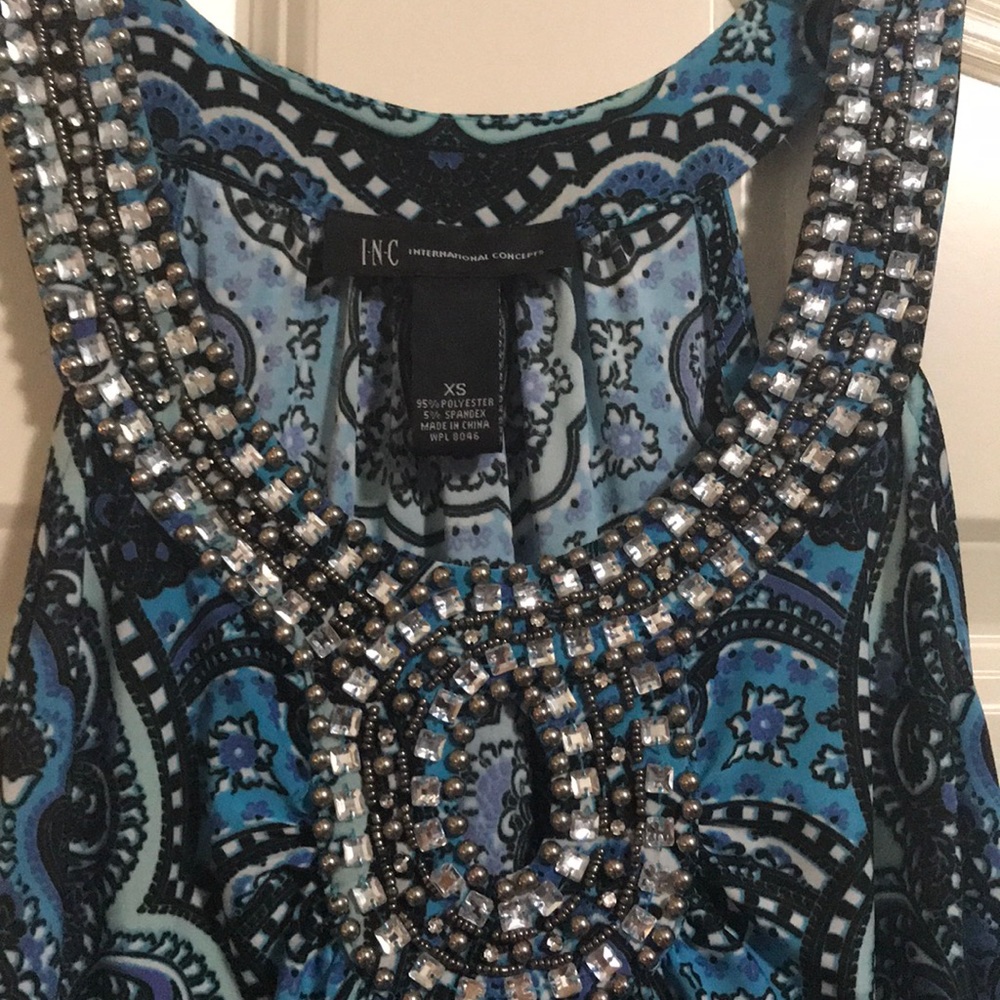 INC Jeweled sleeveless top. - Picture 2 of 5